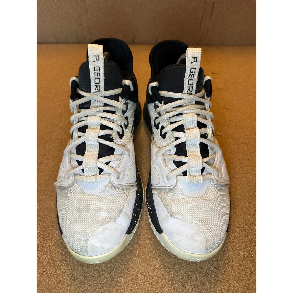 Nike PG‎ 3 Paul George White Black Speckled Basketball Shoes AO2607-101 Mens 6.5